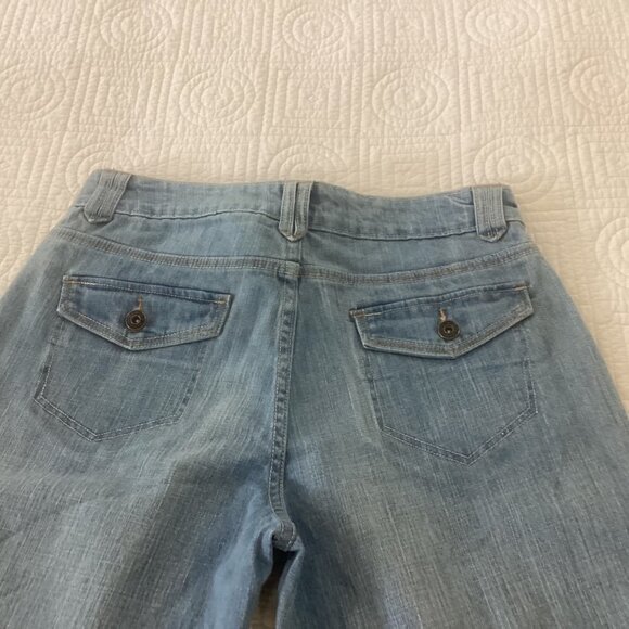 Vintage Bill Blass Casual Roll-Cuff Denim Shorts Size 8 - Picture 5 of 11